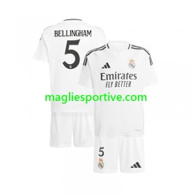 Completo Calcio Real Madrid Jude Bellingham 5 Bambino Divisa Prima 2024-2025